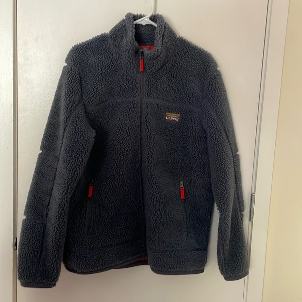 Men’s LL Bean Fleece Jacket - Blue/Gray
